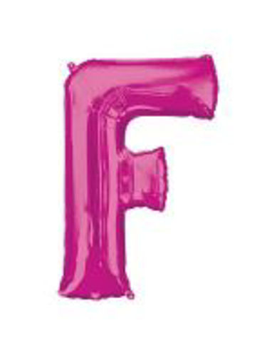 Picture of PINK LETTER F FOIL BALLOON